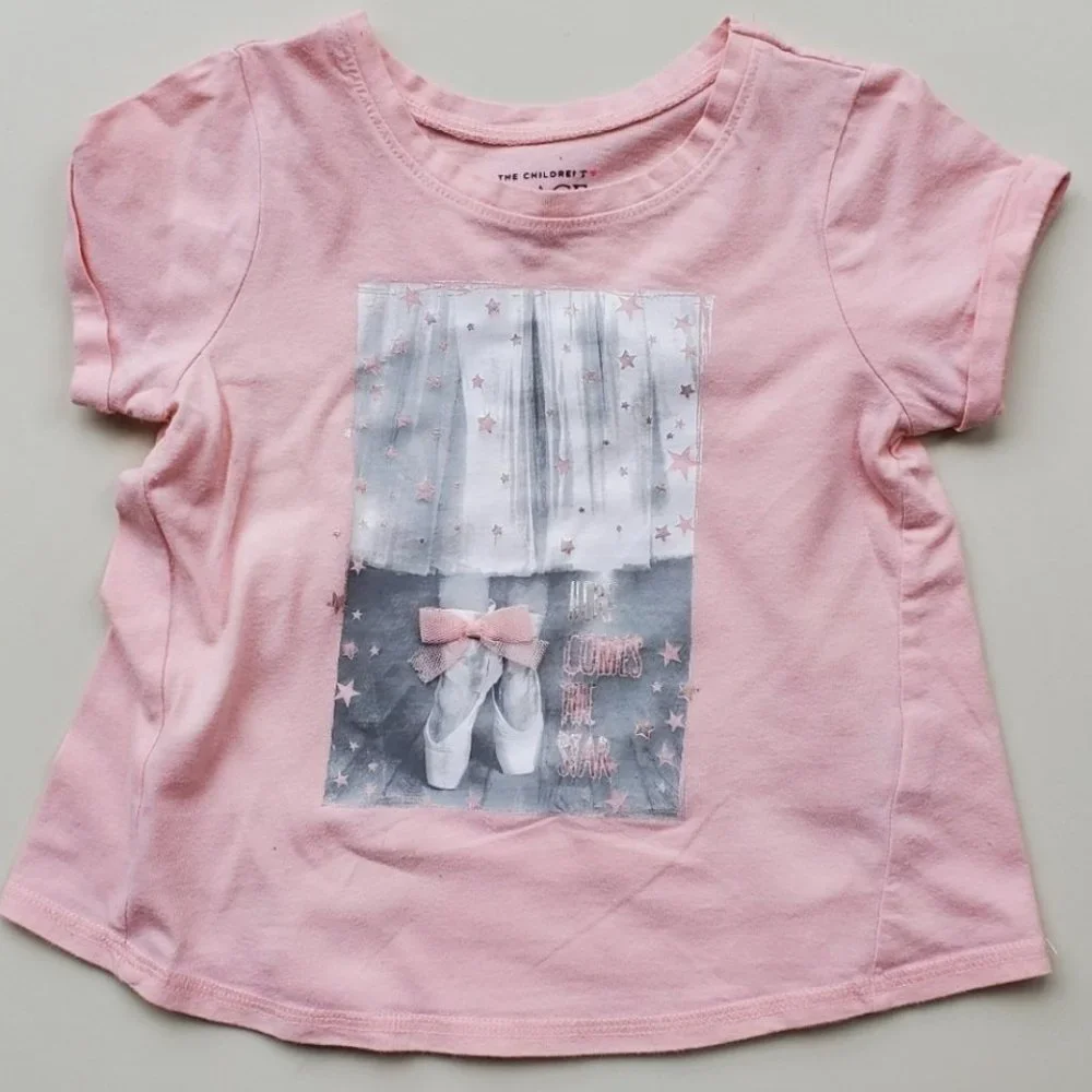 Ballet themed bubblegum pink t-shirt